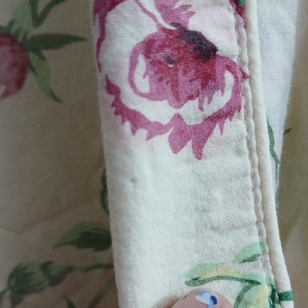 Vintage Gold Label Victoria's Secret Floral Cotton Button Front Sleep Top XL - Picture 10 of 12